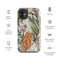 Image 2 of Art Nouveau Inspired Light and Airy Boho Floral Sketch Tough Case for iPhone®