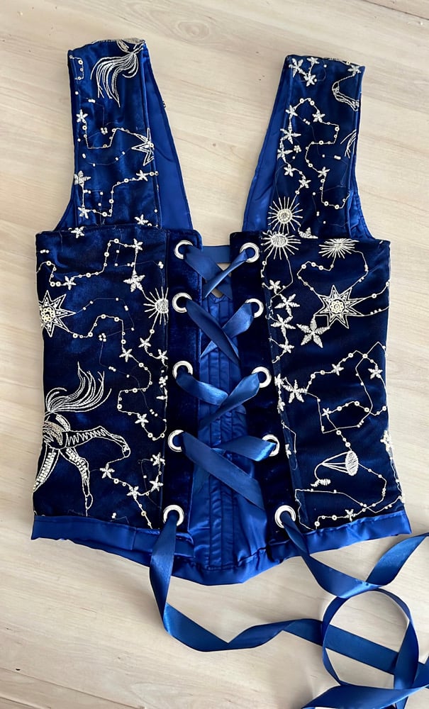 The V neck Midnight corset Handmade Top