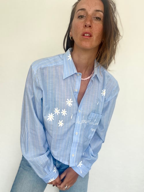 Image of Chemise crop ''daisy douceur''