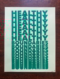 Image 2 of 'Healthy Boundaries' screenprints
