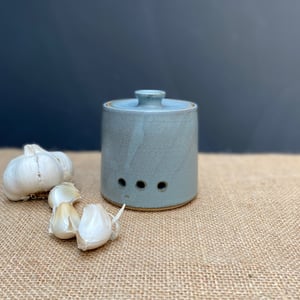 Image of Garlic jar - grey