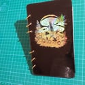 Black iridescent Mushroom Resin Notebook (slim)