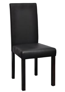 Image of Lot de 6 chaises cuir en style colonial