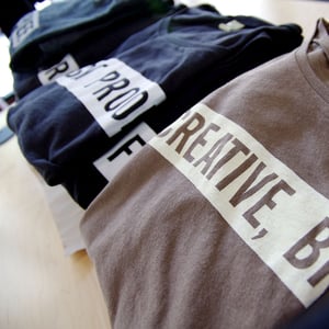 Image of “Creative, Brief.” shirts for our agency friends