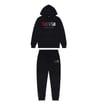 TRAPSTAR CHENILLE DECODED HOODED TRACKSUIT - BLACK/RED