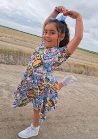 Image 3 of Bob sponge dress and bow short sleeve 