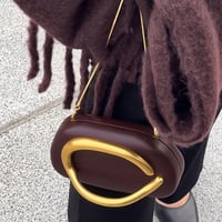 Image 17 of FOREVER MIYIN Women's Vintage Elegant Mini Handbag - Burgundy & Golden Luxury Purse with Magnetic Cl