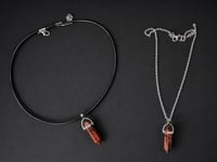 Image 1 of Mahogany Obsidian Point Pendant Necklace