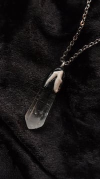Image 1 of Fox tooth quartz amulet 