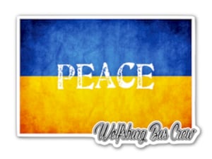 Image of Ukraine PEACE Flag Sticker