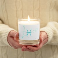 Pisces Zodiac Glass jar soy wax candle