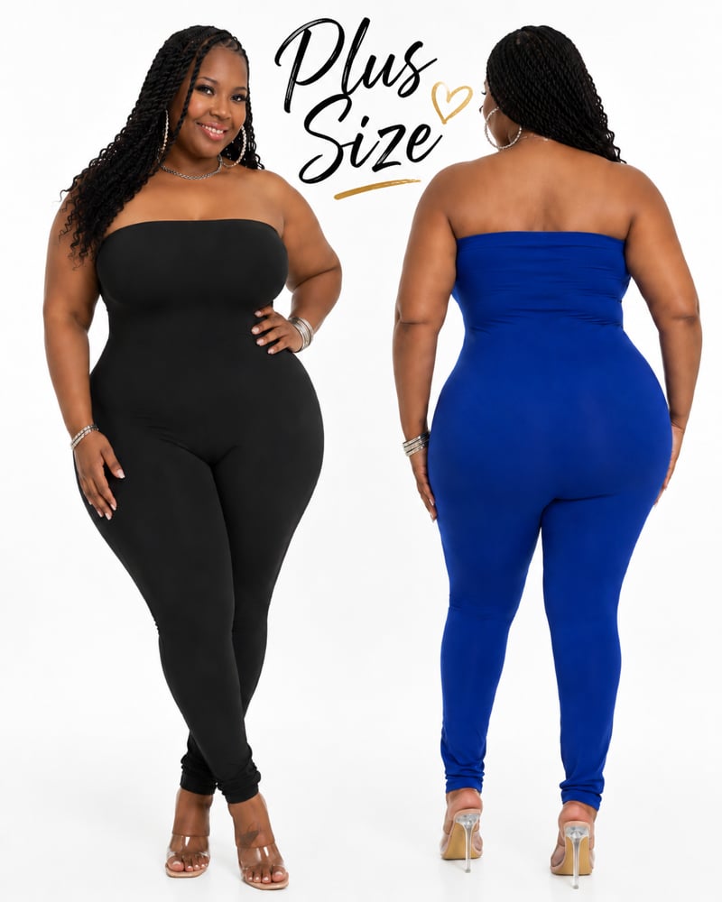 Image of Plus Size Tube Bodycon 