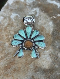 Image 3 of Angel Wing Varicite Chief Head Pendant