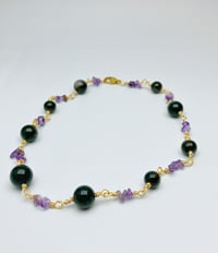 Image 3 of Obsidian Amethyst  Choker •  Shielding and Protective
