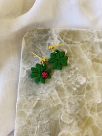 Image 4 of Four Leaf Clover Earrings