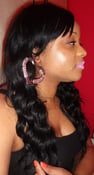 Image of Swarovski Crystal Heart BamBoo Earrings