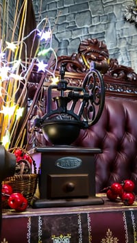 Image 11 of 👑The Armored Kingdom Medieval Coffee/ Spice Grinder-Antique Mill with Cast Iron Hand Crank 