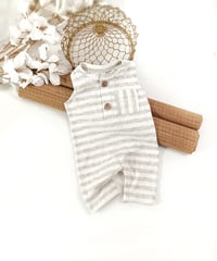 Image 1 of Newborn boy onesie for photoshoot | Jeremy | melange stripes