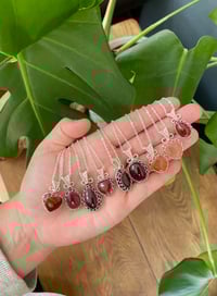 Image 3 of SILVER MYSTERY CRYSTAL NECKLACES