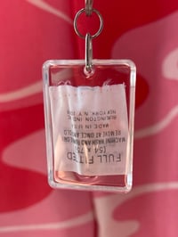 Image 10 of vintage linen hangtag label Vera Neumann Burlington sheet made in USA courtneycourtney keychain 
