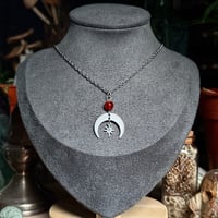 Image 1 of Crystal & Steel Midnight Necklace