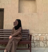 Image 2 of Beige Corduroy Abaya