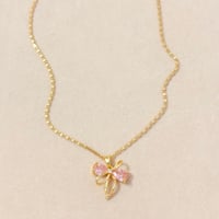 Image 2 of Pink Bow Necklace