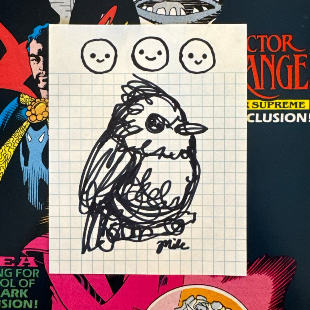 Image of Fat Bird Sharpie Sketch #142