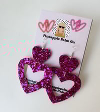 Image 2 of Double hearts earrings 