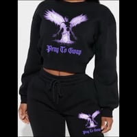 Pray To Gwap Blk Jogger Set(Purple Angel/Lp)