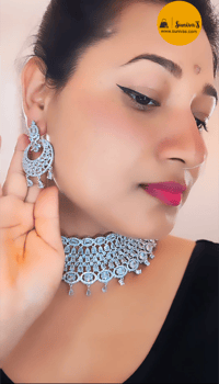 Image 3 of Krista_AD Choker Set - Party Choker Set with Earrings