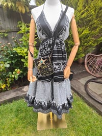 Image 3 of Woodstock cross body/ passport bag - Black and turquoise stone