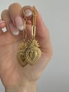 CHAIN DROP SACRED HEART EARRINGS 