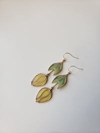 Tulip Dangle Earrings (yellow&brass)