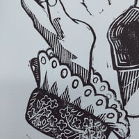 Image 3 of North Star Linocut Print