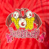Triangle Unicorn Red tye dye 