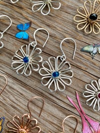 Image 4 of Sterling Neon Apatite Bloom Earrings