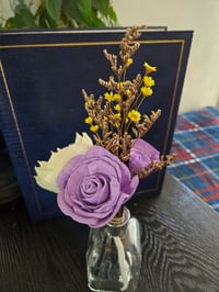 Image 3 of Roped White & Lilac Roses Floral Reed Diffuser