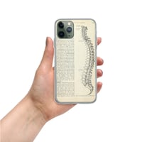 Image 6 of Vintage Book Page Anatomical Illustration Human Spine Clear Case for iPhone®