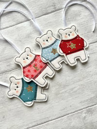 Image 1 of Christmas Jumper Polar Bear Decoration 