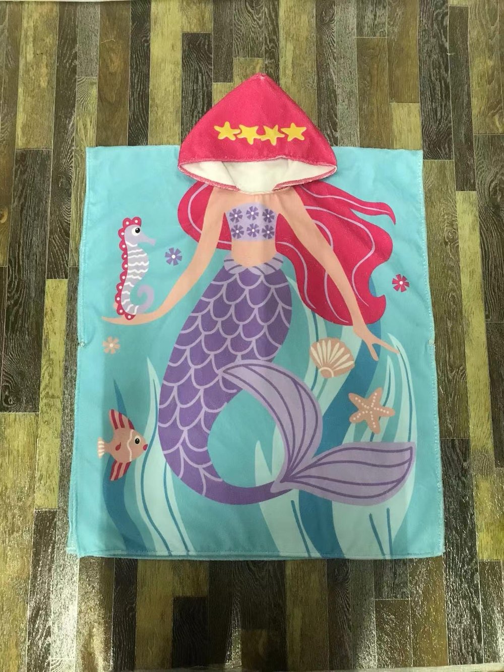 Image of Mermaid hooded towel 