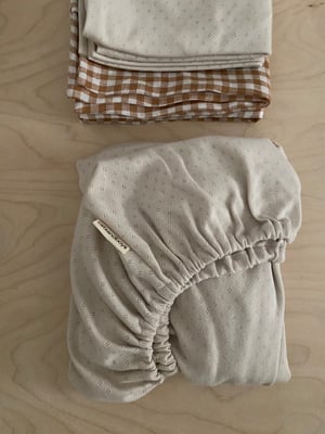 Image of pointelle fitted sheet