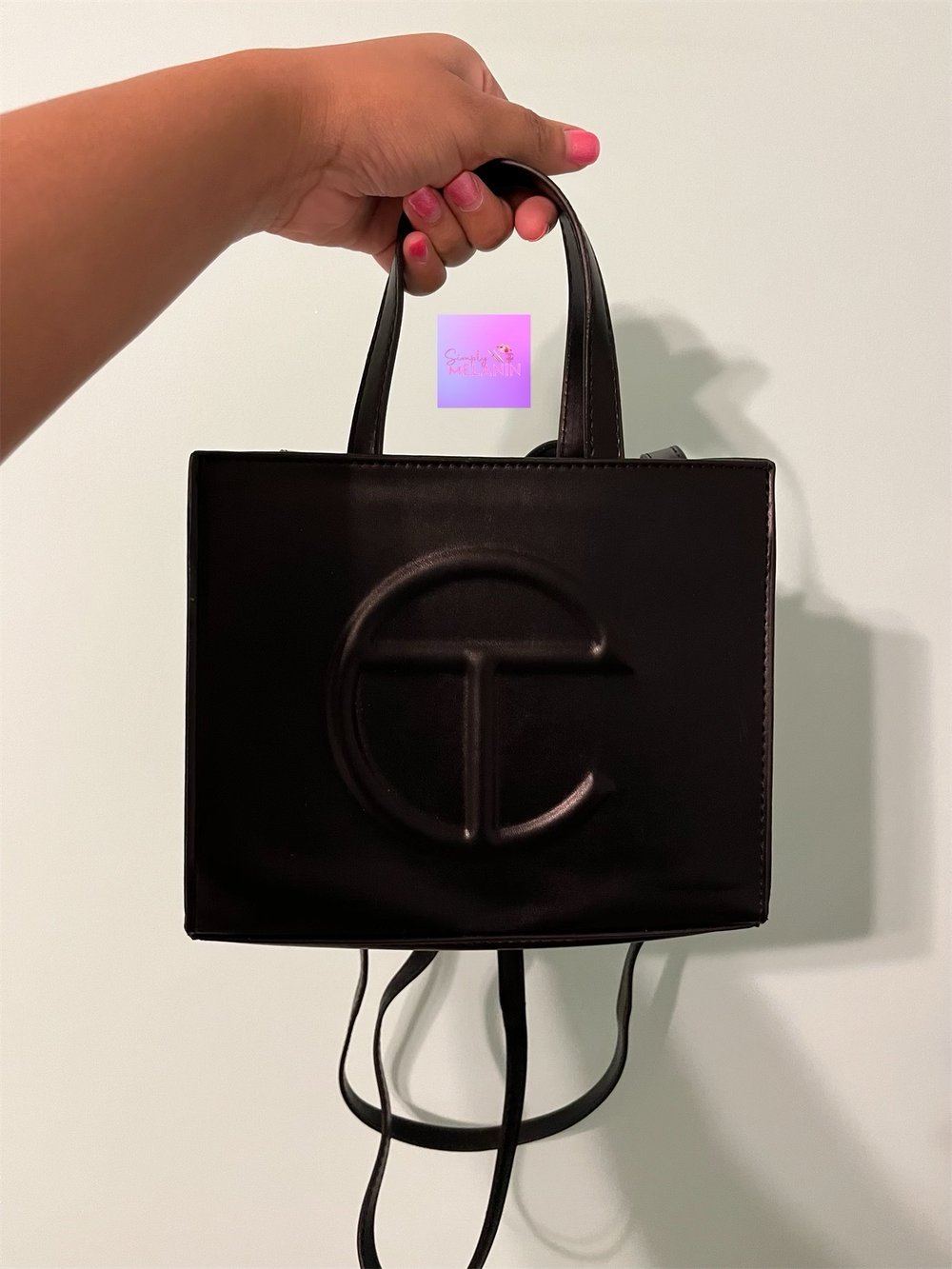 Image of small telfar bag 💜. 