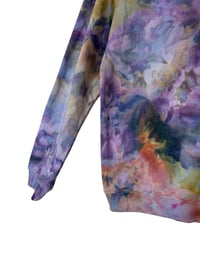 Image 4 of XS Adult Crew Sweatshirt in Muted Garden Ice Dye
