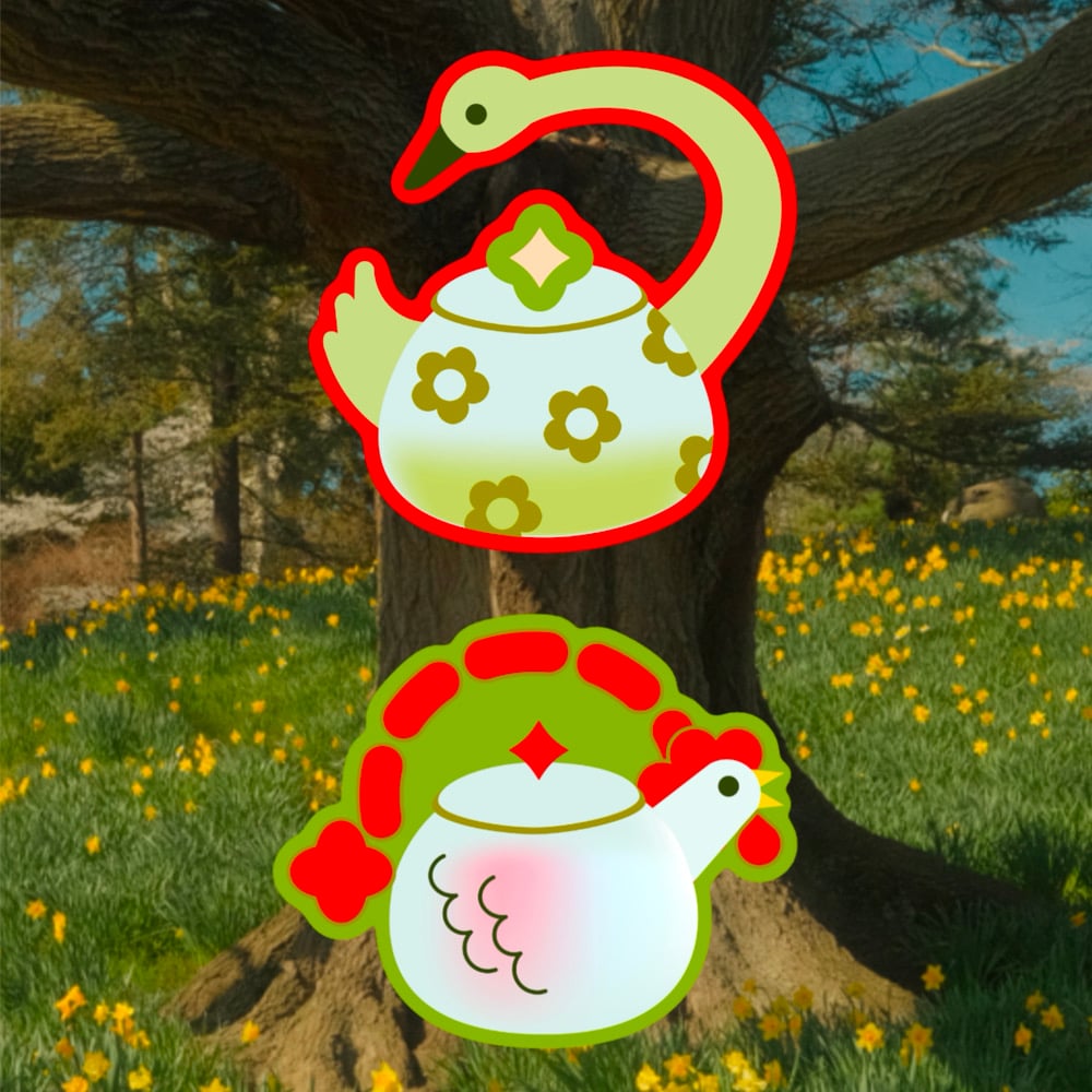 Image of GOOSE CHICKEN KETTLE STICKER