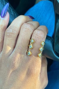 Image 2 of Stacked Solitaire Cuff Ring