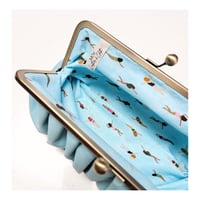 Image 3 of *NEW* Gathered Powder Blue Leather Clutch
