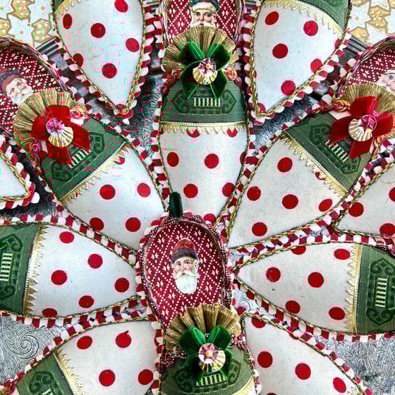 Image of Polka Dot Christmas Slipper