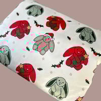 Image 2 of Festive Bunnies Super Soft Fluffy Blanket