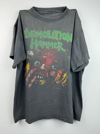Image 1 of 🗡️ 1990 Demolition Hammer Tortured Existence " Gore And Agony All Over Europe" tour shirt